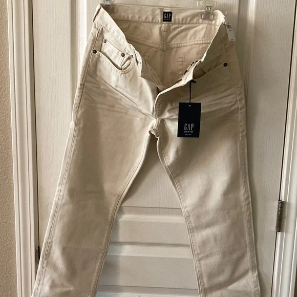 GAP Jeans New With Tags Gap Denim Slim Fit Jeans Cream Color